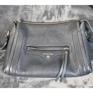 Michael Kors Carine Crossbody Pebbled Black Leather